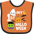 inktastic My 1st Halloween Baby Bib with Ghost Monster and Pumpkin