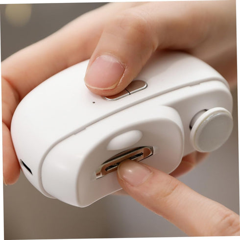 Trimmer Rechargeable Electric Nail Clipper and with Led Light Fingernail File for Adults Compact Design for Easy Travel