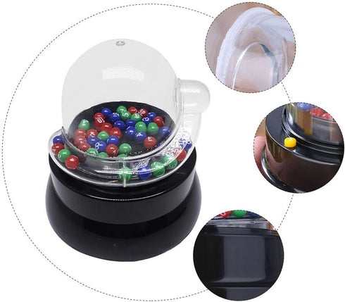 Plastic Mini Bingo Game Machine TOYANDONA: Electric Shake Lucky Ball Machine for Parties