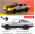BDTCTK 1/32 AE86 Initial D Model Car - Zinc Alloy Pull Back Toy Car with Sound and Light for Kids (Black)