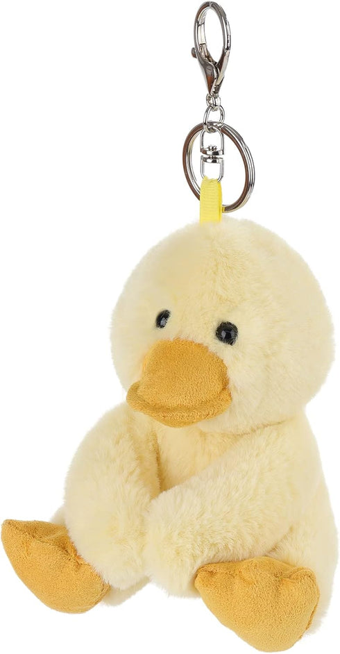 Apricot Lamb Cute Plush Yellow Duck Stuffed Animal Keychain for Kids Bag, Purse, Backpack (5 Inches)