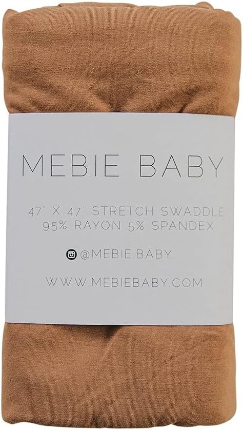 Mebie Baby Mustard Stretch Swaddle, Modern and Neutral Swaddle Blanket for Baby