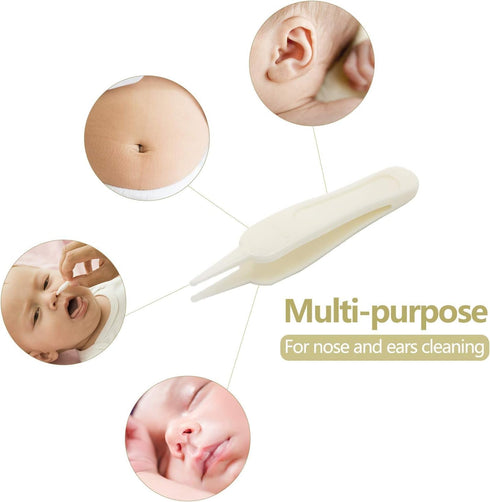 Pack 2 Baby Nose Tweezers Booger Nipper Plier Ear Wax Remover Cleaner