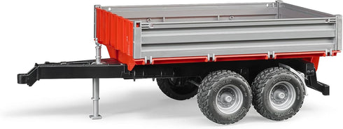 Tipping trailer with grey sides