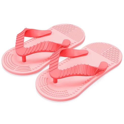 Silicone Teething Toys, 2PCS Flip-Flop Shaped Teething Toy for Babies 3-12 Months | Textured Silicone for Sore Gums