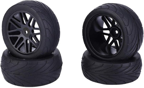 RC Car Tyre, Universal 1/10 RC Car Wheels for Crawler Vehicle Tyres, Remote Control Vehicle (Black)