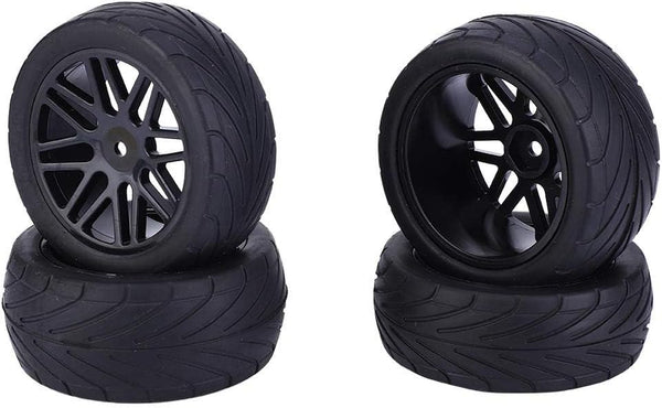 RC Car Tyre, Universal 1/10 RC Car Wheels for Crawler Vehicle Tyres, Remote Control Vehicle (Black)