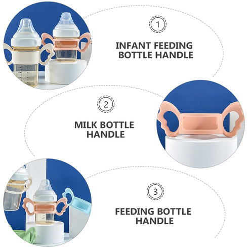 Silicone Feeding Bottle Handle for Newborns - Comfortable Grip Accessory