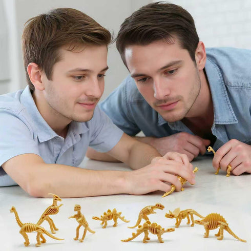 HAVAGDTM 150PCS 2.5Inch Dinosaur Fossil Skeleton Dinosaur Skeleton Toys Assorted Figures Dino Bones for Birthday Party