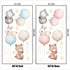 Generic (Set2) Pink Balloons With Baby Animals Wall Decal - Cute Animal Sticker for Nursery Decor - Removable Kids Room