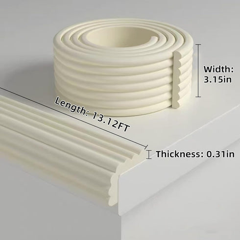 KAIYUER 13.12 Tape,White,3.15 Inch Baby Corner Guards FT-Ultra Soft Sponge Edge & Corner Protectors,Desk Edge
