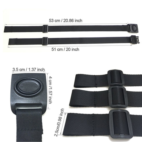ZARPMA High Chair Straps, 3 Point Harness Straps Belt for Child Chair Strap for IKEA Antilop High Chair (Black)