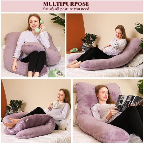 55in Chilling Home Pregnancy Pillow, U Shape Pregnancy Pillows for Sleeping, Body Pillow for Sleeping, Body Pillows