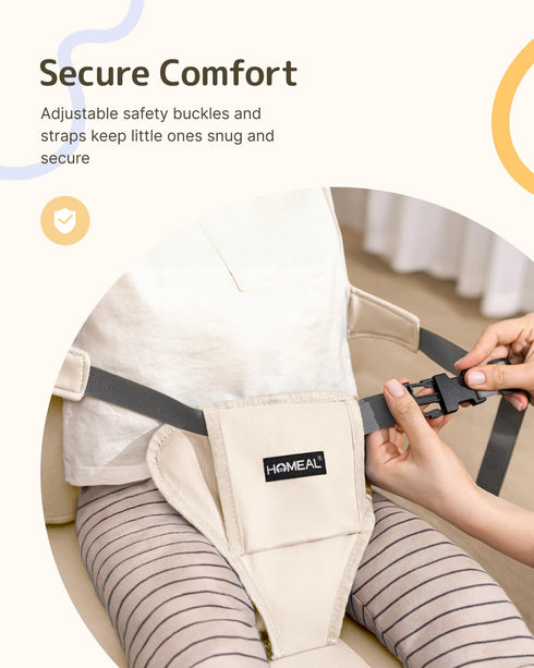 Adjustable Beige Toddler Booster Seat for Dining - Comfortable Kids Booster