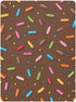 CZXW 52" 28" Colorful Sprinkles Chocolate Crib Sheets Fitted x Natural Cotton Soft & Breathable for Baby Crib Mattress