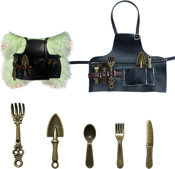 VPDSLABUBU Apron Work Clothes for 17cm Doll(No Dolls)Kitchenware Series, a Total of 6
