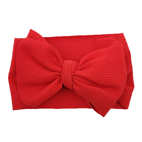 KIDOCHEESE Oversized Bows Baby Girl Headbands with Nylon Elastics, Large Hair Wraps for Newborns and Toddlers