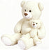 Yeqivo Christmas(100CM,White) Big Teddy Bear Stuffed Animal Big Teddy Bear Mama with Baby Giant Teddy Bear Stuffed