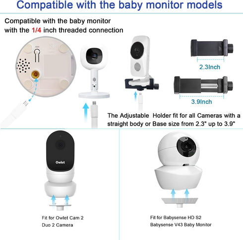 67" Adjustable Height Baby Monitor Floor Stand Holder for Nanit Pro Smart Baby Monitor & Flex Stand