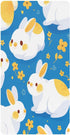 Bseiialft Bunnies Flowers Blue Crib Sheets for Boys Girls Soft and Breathable Cotton