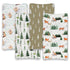 4 Pack Changing Pad Covers, Woodland Forest Animals Fitted Baby Changing Pad Cover Set for Boys or Girls