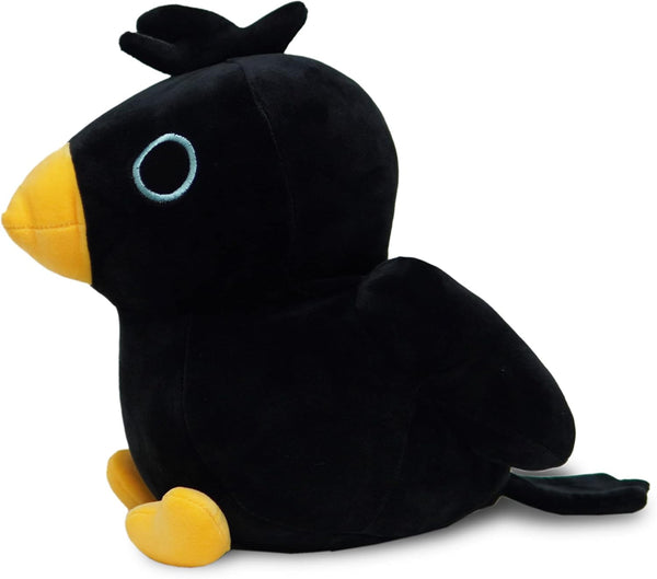 10 Inch Black Crow Plushie Toy, Stuffed Raven Animal, Cute Gift for Boys Girls