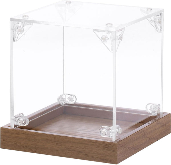 MECCANIXITY 4"x4"x4" Acrylic Display Case, Clear Dustproof Storage Organizer for Action Figures
