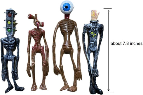 4 PCS Siren Head Toys - Siren Head Action Figure Monster Horror Models (Series-E)