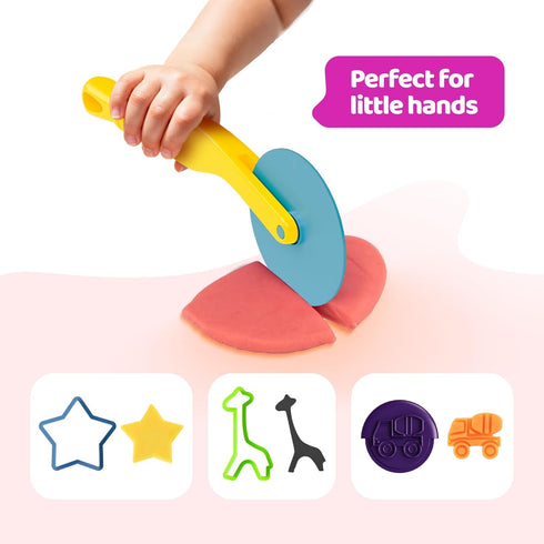 Vaike kauss 46Pcs Sets Pack Dough Tools for Kids, Dough Toys Playdough Accessories Include Play Food Molds - Cupcakes