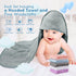 28 28 Inch Orighty Baby Hooded Towel with Five Washcloths, x Super Soft Bath Towel with Hood for Babies, Infant