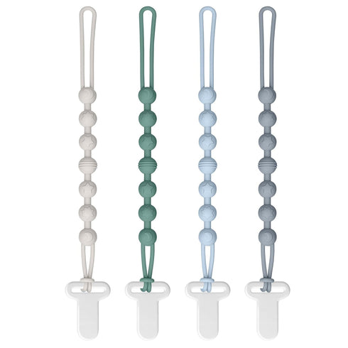 Loviomad Pacifier Clips Baby Boys: One-Piece Baby Pacifier Clip, 100% Food Grade Silicone,