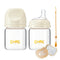 COMI Natural Glass Baby Bottles for Breastfeeding Babies,Newborn Anti-Colic Baby Bottle Set