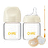 COMI Natural Glass Baby Bottles for Breastfeeding Babies,Newborn Anti-Colic Baby Bottle Set