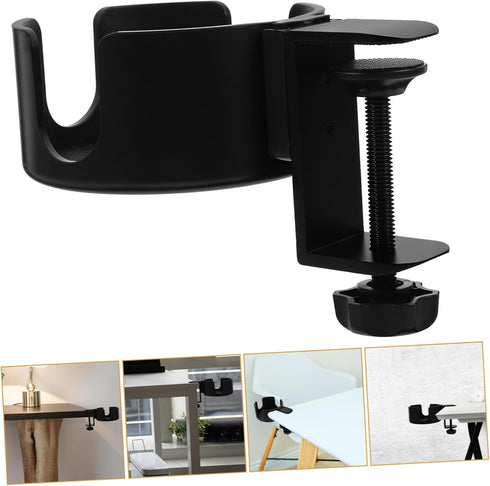 PRETYZOOM Clip Desk Cup Holder Sturdy Table Side Clamp for Multi-use for Office Gaming Desks and Classrooms Convenient
