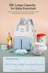 Mergct Backpack Mummy Backpack Diaper Bag for Mom Large Capacity Baby Bag with Insulated Pockets, Waterproof with Wipes