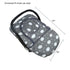 Winter Carseat Cover, Baby Car Seat Covers for Infant, Thick Padded, Grey Cloud, Canopy with Zipper Open