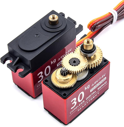 Readytosky Digital 30KG Servo - 360 Degree High Torque Metal Gear Servo Motor with 25T Servo Horn for RC Car Robot