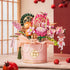 Sets, 1158 (1964) Mini Bricks Flower Building Pink Artificial Flowers with Light, Unique Home Dcor, Adult Collection