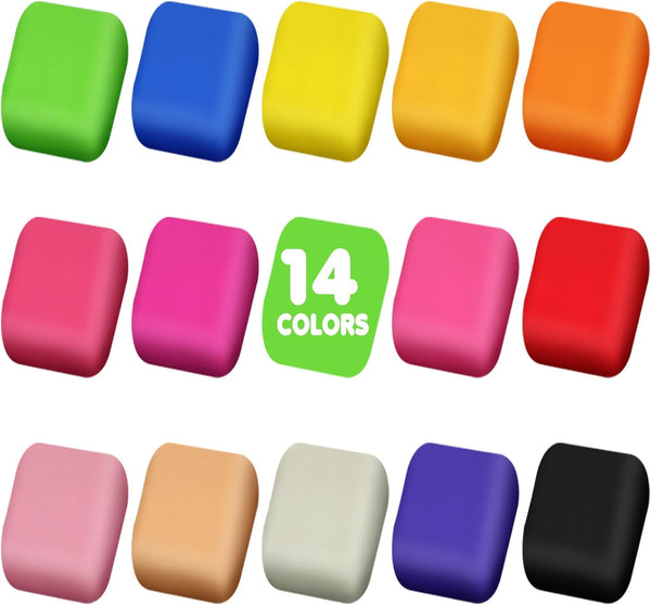 ESSENSON Magic Clay - 14 Colors Air Dry Clay for Kids with Tools, Soft & Ultra Light, Toys Gifts for Ages 3-8