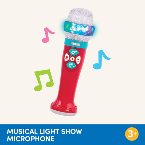 Battat Toy Karaoke Mic, Light-Up & Voicechanging Microphone, Record & Playback, Sing-Along With Bluetooth, 3 Years +