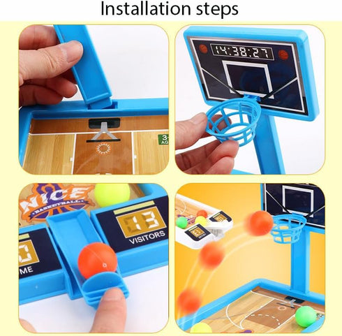 2 PACK Basketball Game Toys, Tabletop Shooting Game for Kids and Adults, Office Desk Games