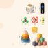 6-12-18 1-2-3 VoMii Baby Toys Months, Montessori Toys for Babies Newborn Teether Sorting Stacking Blocks Spinner Toy