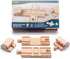 2 maxim enterprise, inc. Wood Intersection Track with Buffer Stops, Wooden Track Accessories for Toy Train, Red
