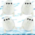 Sosation 4 Pcs White Seal Stuffed Animal Plush Seal Toy Stuffed Chubby Seal Animal Dolls Cute White Seal Pillows Gifts for Boy Girls Babies Toddlers Birthday Gifts, 10 Inch