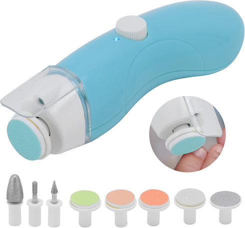 Trimmer -Safe Electric Nail for Infants & Toddlers Quiet, LED-Lit, Auto-Stop Design with Soft-Grip Handle & Travel Case