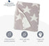 Living Textiles Grey Stars Chenille Soft Baby Blanket, Reversible Premium Cozy Fabric for Infant, Toddler, Newborn,
