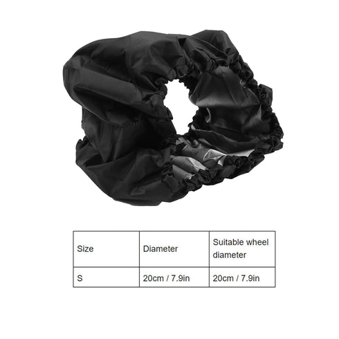 4 Pcs/Set Stroller Wheel Protection Covers Dustproof Black Baby Stroller Wheelchair Tire Protector for Child Kid Jogger Wheels Protection Covers(S)
