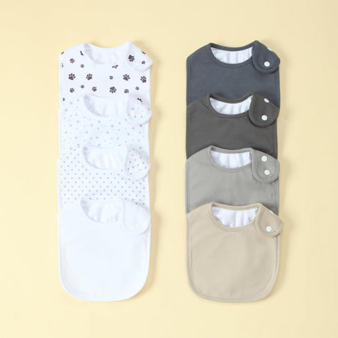 Set 0-12 Waterproof Baby Bibs for Boys & Girls Soft and Absorbent Bandana Drool Bibs for Infant Newborn Months