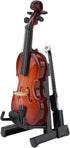 World Smalles Violin,Four Seasons Tiny Violin for Complainers,Miniature Model With Stand Case,Dollhouse