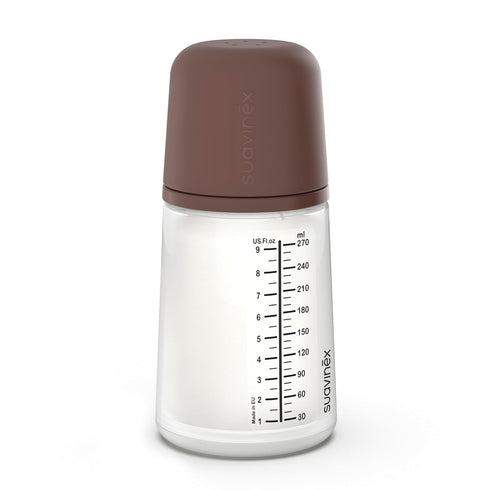 1 9oz/270mL, Suavinex Zero Zero Anti Colic Baby Bottle, No Spanish Baby Bottle Brand, Minimizes Bottle Rejection